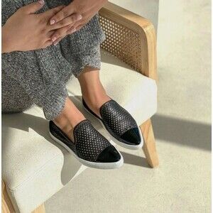 NWT Jibs Slim Jet Comfort Casual Perforated Patent Toe Cap Black Onyx Women's 6